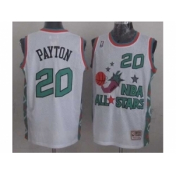 NBA 96 All Star #20 Payton White Jerseys