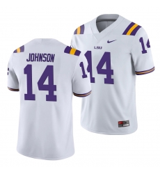 LSU Tiger Max Johnson White College Football Men'S Jersey