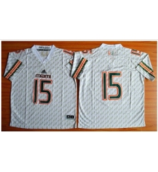 Miami Hurricanes #15 Brad Kaaya White Stitched NCAA Jerseys