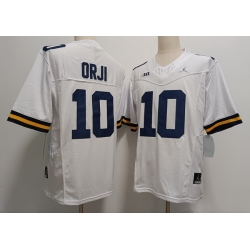 Men Michigan Wolverines Alex Orji #10  White F U S E Stitched Jersey