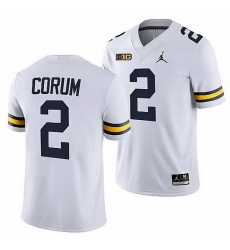 Michigan Wolverines Blake Corum White College Football Men Jersey