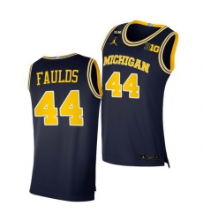 Michigan Wolverines Jaron Faulds 2021 Big Ten Regular Season Champions Blm Navy Jersey