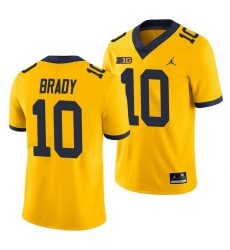 Michigan Wolverines Tom Brady Yellow Game Men'S Jersey