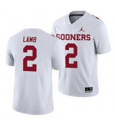 Oklahoma Sooners Ceedee Lamb White Game Men'S Jersey