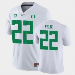 Men Oregon Ducks Darrian Felix Game White College Football Jersey