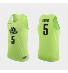 Men Oregon Ducks Miles Norris Apple Green Authentic College Basketball Jersey 0A