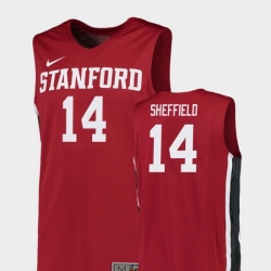 Men Stanford Cardinal Marcus Sheffield Red Replica College Basketball Jersey