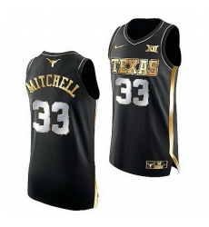 Texas Longhorns Tre Mitchell Black Golden Edition 2021 Top Transfers Jersey