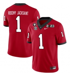 Men #1 Marcus Rosemy-Jacksaint Georgia Bulldogs 2022-23 CTP National Championship Football Jerseys