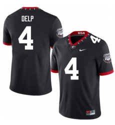 Men #4 Oscar Delp Georgia Bulldogs College Football Jerseys Sale-100th Anniversary