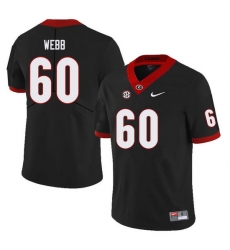 Men #60 Clay Webb Georgia Bulldogs College Football Jerseys Sale-Black