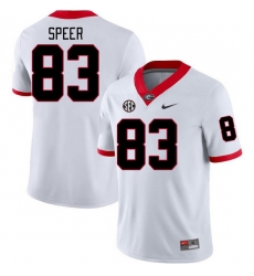 Men #83 Cole Speer Georgia Bulldogs College Football Jerseys Stitched-White