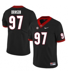 Men #97 Warren Brinson Georgia Bulldogs College Football Jerseys Sale-Black