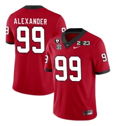 Men #99 Bear Alexander Georgia Bulldogs 2022-23 CTP National Championship Football Jerseys