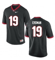 Men Georgia Bulldogs #19 Willie Erdman College Football Jerseys-Black