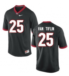 Men Georgia Bulldogs #25 Steven Van Tiflin College Football Jerseys-Black