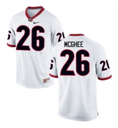 Men Georgia Bulldogs #26 Tyrique McGhee College Football Jerseys-White