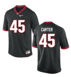 Men Georgia Bulldogs #45 Reggie Carter College Football Jerseys-Black