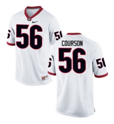 Men Georgia Bulldogs #56 John Courson College Football Jerseys-White