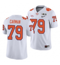 Clemson Tigers Jackson Carman White College Football Men'S Jersey