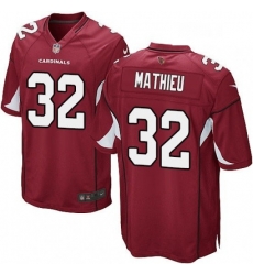 Men Nike Arizona Cardinals 32 Tyrann Mathieu Game Red Team Color NFL Jersey