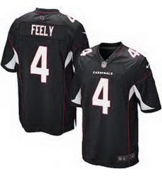 Men Nike Cardinals 4 Jay Feely Black Game Jersey