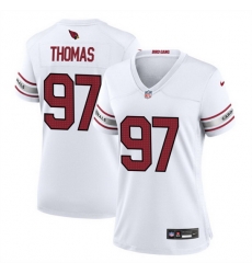 Women Arizona Cardinals 97 Cameron Thomas White 2023 Stitched Jersey  Run Small