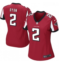 Womens Nike Atlanta Falcons 2 Matt Ryan Game Red Team Color NFL Jersey