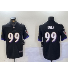 Men Baltimore Ravens 99 Jayson Oweh Black Vapor Limited Football Jersey