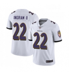 Mens Baltimore Ravens 22 Mark Ingram II White Vapor Untouchable Limited Player Football Jerse