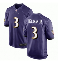 Nike Men's Baltimore Ravens #3 Beckham Jr Purple NFL Vapor Limited Jerseys