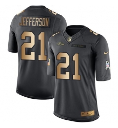 Nike Ravens #21 Tony Jefferson Black Men's Stitched NFL Limited Gold Salute To Service Jersey