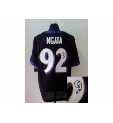 Nike baltimore ravens 92 Haloti Ngata black signature Elite NFL Jersey