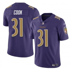 Youth Baltimore Ravens 31 Dalvin Cook Purple Stitched Jersey