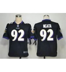 Youth Nike Baltimore Ravens #92 Haloti Ngata Black NFL Jerseys