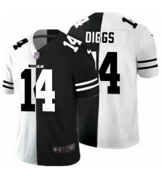 Men Buffalo Bills 14 Stefon Diggs Black White Split Vapor Untouchable Limited Stitched Jersey