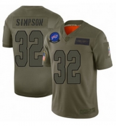 Men Buffalo Bills 32 O J Simpson Limited Camo 2019 Salute to Service Football Jersey