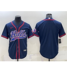 Men Buffalo Bills Blank Navy With Patch Cool Base Stitched Baseb