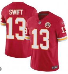 Men Kansas Chiefs #13 Taylor Swift Orange Stitched F U S E Home NFL Jersey