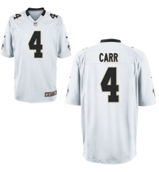 Men Saints 4 Derek Carr white Limited Stitched Jersey