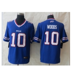 Nike Buffalo Bills 10 Woods Blue Limited NFL Jersey