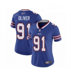 Womens Buffalo Bills 91 Ed Oliver Royal Blue Team Color Vapor Untouchable Elite Player Football Jersey