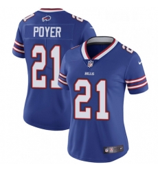 Womens Nike Buffalo Bills 21 Jordan Poyer Royal Blue Team Color Vapor Untouchable Limited Player NFL Jersey