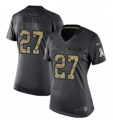 Womens Nike Buffalo Bills 27 TreDavious White Limited Black 2016 Salute to Service NFL Jersey