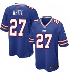 Youth Nike Buffalo Bills 27 TreDavious White Game Royal Blue Team Color NFL Jersey