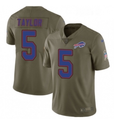 Youth Nike Buffalo Bills 5 Tyrod Taylor Limited Olive 2017 Salute to Service NFL Jersey