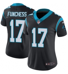 Nike Panthers #17 Devin Funchess Black Team Color Womens Stitched NFL Vapor Untouchable Limited Jersey