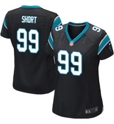 Nike Panthers #67 Kawann Short Black Team Color Women Stitched NFL Jersey