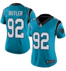 Nike Panthers #92 Vernon Butler Blue Alternate Womens Stitched NFL Vapor Untouchable Limited Jersey