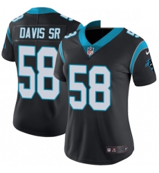 Womens Nike Carolina Panthers 58 Thomas Davis Black Team Color Vapor Untouchable Limited Player NFL Jersey